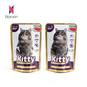 Yüksek kalite kedi maması tedavi plastik ayakta duran torba torba kedi maması ambalaj çanta yavru hayvan maması çantası - Product Image 2