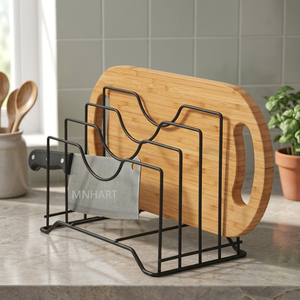Étagère de rangement de cuisine en métal multifonctionnelle, support pour couteaux et planches à découper, design minimaliste, type sur pied - Product Image 5