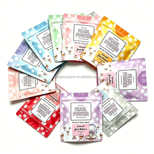 Custom Private Label Printing Aluminum Foil Zipper Stand up Pouches Resealable Pearl Powder <b>Bags</b> for Powder - Product Image 6