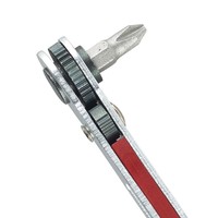 Mini tournevis à cliquet magnétique 36 dents avant inverse clé à anneau en plastique à dégagement rapide métal Flexible Chrome industriel