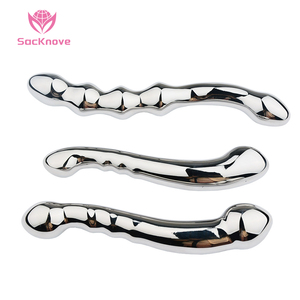 SacKnove Juguetes sexuales para adultos Doble expansor Próstata Punto G Masturbación Varita Bdsm Metal Acero inoxidable Butt Plug Anal Dildos - Product Image 1