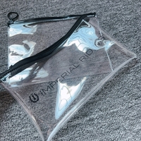 Tas Kosmetik PVC Hijau dengan Logo Kustom dan Resleting, Tas Makeup Perjalanan Laris untuk Wanita, Aksesori Plastik