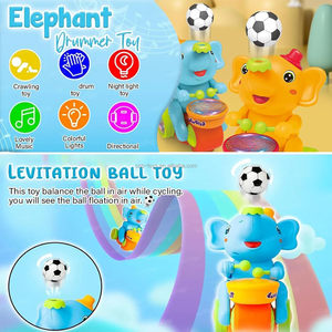 Thiết kế mới nhảy múa nhạc sĩ Elephant đồ chơi với âm nhạc và nhấp nháy ánh sáng-up trẻ em Đồ chơi điện chơi trống đồ chơi động vật cho trẻ em - Product Image 5