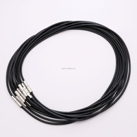 Collier en Cordon Ciré Tendance avec Fermoir en Acier Inoxydable – Chaîne en Cuir Ciré Façon Corde