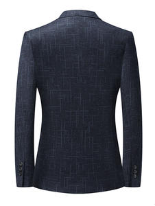 <span class=keywords><strong>Costume</strong></span> à motifs ligne décontractée pour hommes automne et hiver nouveau <span class=keywords><strong>costume</strong></span> élastique sans repassage pour hommes coupe ajustée <span class=keywords><strong>veste</strong></span> haut pour hommes - Product Image 2