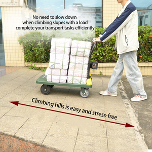 Chariots à main silencieux pour entrepôt, chariots de manutention, chariots de transport de marchandises, chariots de transport logistique, chariots à plateforme électriques - Product Image 3