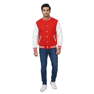 2025 OEM Custom Colorful Long Sleeve Patch Chenille Embroidery Sportswear College Baseball Cotton <b>Letter</b> Workout <b>Jacket</b> For <b>Men</b> - Product Image 1