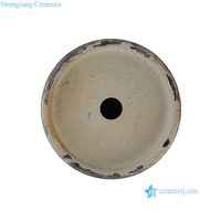 Lampe de table en céramique vintage DS-RXCG28-A, motif champignon noir, style melon d'hiver, luminaire décoratif pour la maison