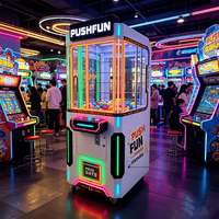 Machine d'arcade PushFun Push Prize |   Distributeur de cadeaux LUCK à monnayeur, construction métallique, version anglaise, garantie 1 an pour les parcs d'attractions
