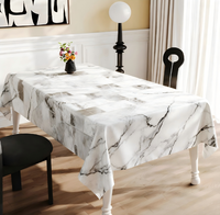 Protège-table imprimé en PVC, imperméable et résistant à l'huile, taille et couleur personnalisables, housse de table multi-usages pour hôtel