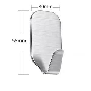 Ganchos autoadhesivos para toallas de baño de acero inoxidable 304, capa colgante extraíble, Riel de llave para ropa de cocina, accesorio de Metal - Product Image 4