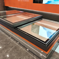 Sistema de Ventana de Techo Corrediza Plegable Motorizada Eléctrica Automática con Control Remoto, de Aleación de Aluminio y Cristal, Tipo Louver