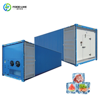 Industriële koelinstallatie 3M x 2M x 2,5M -18°C Koudeopslagruimte voor 100 ton