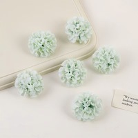 Têtes d'hortensias artificiels en soie 5CM, faits main, fausses fleurs pour couronnes DIY, accessoires pour cheveux, décoration de mariage, mur floral