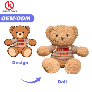 Bán Buôn Cá Nhân Gấu Bông Với Áo Biểu Tượng Tùy Chỉnh Văn Bản OEM Trống Thăng Hoa Áo Sơ Mi Gấu Bông Đồ Chơi Quà Tặng - Product Image 1