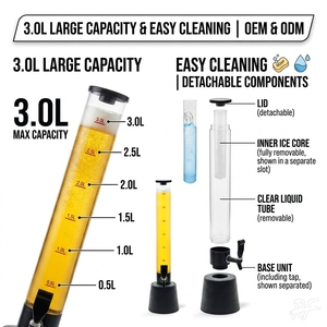 Dispensador de Bebidas Tipo Torre, Dispensador de Jugos de Mesa, Dispensador de <span class=keywords><strong>Cerveza</strong></span>, Servidor de Bebidas Frías para Fiestas - Product Image 2