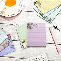 Lot de 8 blocs-notes adhésifs de 4 x 5,5 pouces avec motifs floraux, versets bibliques religieux chrétiens, blocs-notes adhésifs pour écrire des journaux, des listes