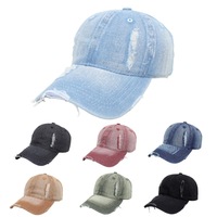 Gorras de Béisbol con Logotipo Bordado Personalizado, Estilo Desgastado, Sin Estructura, Gorras Tipo Dad Hat, Suministro de Fábrica