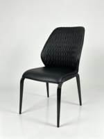 Chaise de salle à manger moderne en cuir de luxe léger avec pieds en métal et dossier haut, idéale pour les restaurants, les hôtels et les bars (vente en gros)