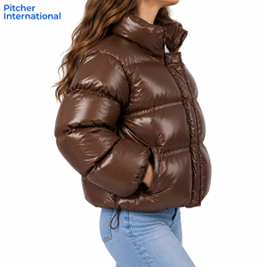 Low moq <b>womens</b> puffer <b>jacket</b> supplier for startup labels developing custom <b>womens</b> <b>winter</b> outerwear collections - Product Image 2