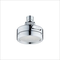 Pomme de douche noire de 4 pouces en plastique avec jet de douche haute pression pour salle de bain