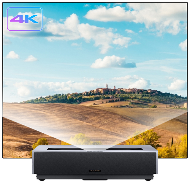 Eu in Stock Fengmi 4K Max 4500 Ansi Lumens Ultra Short Throw Laser Projector Cinema Dlp Projector Home 4K Laser Projector