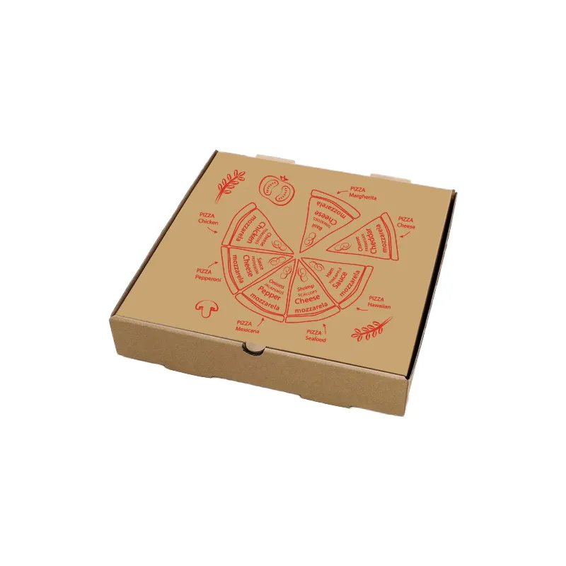 New tùy chỉnh bánh pizza hộp tái sử dụng 33 35 cm 7/9/12 inch sóng Giấy Bánh Pizza đóng gói hộp giao hàng với logo riêng của bạn