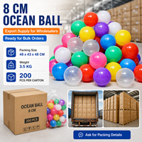 Balles de piscine à balles certifiées CE CPC ASTM EN71, 8 cm, jouet gonflable, sans BPA, en PE vierge, plastique souple, vente en gros en vrac