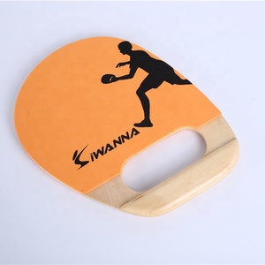 Ensemble de raquettes de <span class=keywords><strong>badminton</strong></span> (ping-pong + <span class=keywords><strong>badminton</strong></span>) pour l'extérieur, le camping, le sport en salle, EVA PAD, bois naturel, poignée ergonomique - Product Image 4