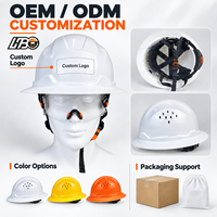 Casque de sécurité HBC CE EN397 avec logo personnalisé, autocollants réfléchissants, casque de chantier à visière intégrale