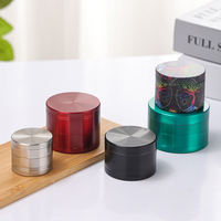 Broyeur à tabac sec manuel en alliage de zinc multicolore à 4 couches, pratique et populaire, accessoires pour fumeurs