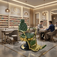 Chaises de barbier pour hommes, modernes, pliables, réglables en hauteur, avec rotation à 360 degrés, personnalisées pour les salons de beauté