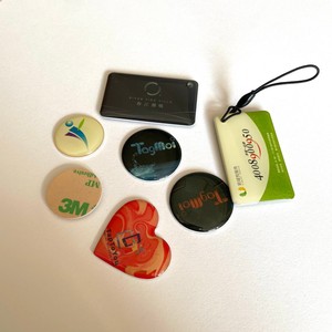 GETSMART Porte-clés NFC programmable en cuir, mini porte-clés RFID LF pour hôtel, parking, portail - Product Image 3