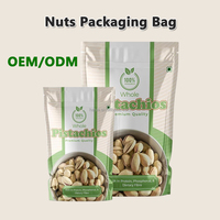 Sachet Doypack Personnalisable en Plastique Mat avec Texture Luxe en Feuille d'Aluminium pour Emballage de Noix, Pistaches et Fruits Secs Frais