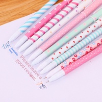 Stylos gel en plastique colorés de papeterie chinoise, fournitures de bureau créatives pour l'apprentissage, ensemble de stylos à dix couleurs au design de dessin animé mignon, non effaçables