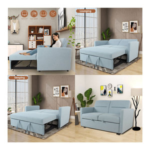 Sofá Cama Pequeño Tipo <span class=keywords><strong>Canape</strong></span> Azul Tamaño Queen de Tela al por Mayor para Socios - Product Image 2