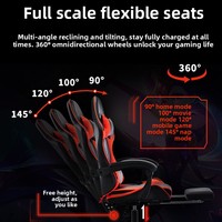 Chaise de Gaming E-Sports pour Ordinateur, Bureau à Domicile, Cybercafé – Chaise Compétitive avec Système de Levage, Structure en Bois, Accoudoirs Pivotants