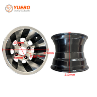 Jantes en alliage d'aluminium 21X7-10 avant et arrière pour quad tout-terrain ATV 110cc 150cc