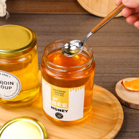 Bocaux de conserve uniques en verre en gros, 16 onces (500 ml), forme ronde, pour salsa, salade, gelée, confiture, miel, avec couvercles métalliques