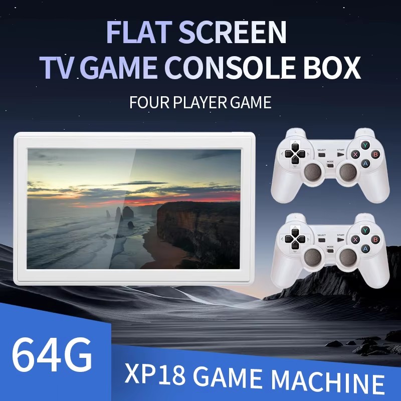 L XP18 Portable 7 Inch Flat Screen TV Game Console 64GB 10001