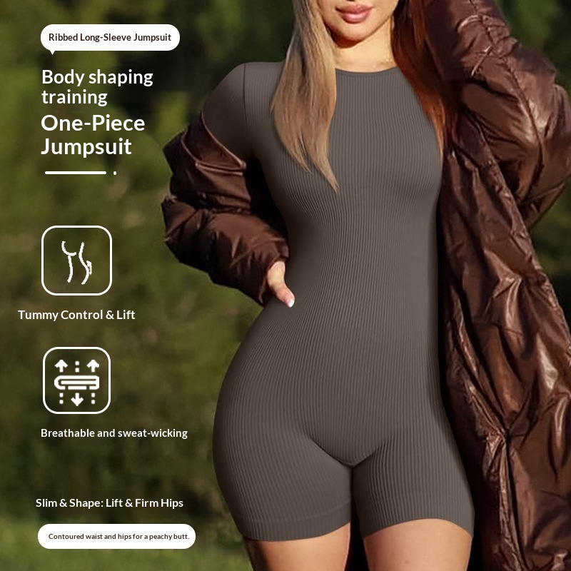 Summer Ribbed Seamless Spaghetti Strap Yoga Clothing Women's Running Fitness Sports Tight Fitness & Yoga Wear