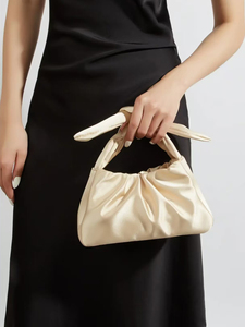 Bolso de Mano de Satén Suave de Alta Calidad con Lazo, Estilo Nube Plisada, para Mujer, de Lujo, Nuevo Diseño, Marca Famosa 5A - Product Image 2
