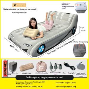 Matelas Gonflable Automatique pour Sol, Lit d'Appoint Simple ou Double avec Dossier, Idéal pour <span class=keywords><strong>Camping</strong></span> en Plein Air - Product Image 6