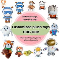 Peluche en coton rembourrée personnalisée OEM/ODM unisexe, motif dessin animé, avec rembourrage en coton PP, certifiée EN71/GRS/CPC, 11-30 cm, pour les 14 ans et plus, idéale comme cadeau