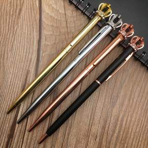 Regalos de Boda Personalizados Populares, Bolígrafo de Metal con Corona de Cristal - Product Image 1