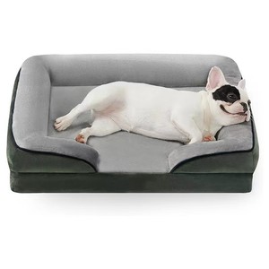 individuell waschbarer orthopädischer memory-schaum mit rutschfester unterseite haustierbett hundecouch mit abnehmbarem bezug
