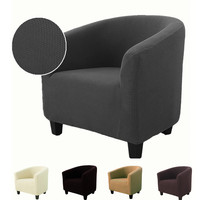 Housse de fauteuil jacquard à motif uni en polyester/spandex, extensible, anti-salissure, chaude, pour fauteuil club, nouvelle décoration intérieure