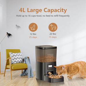 Comedero Inteligente Automático para Mascotas con WiFi de 4L, Carga por Temporizador, Pantalla LCD, Acero Inoxidable Ecológico, Voltaje Universal, 1-6 Comidas - Product Image 4