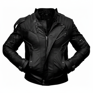 Veste en cuir pour hommes d'origine de bonne qualité en gros conception unique populaire veste de base mignonne pour hommes - Product Image 1