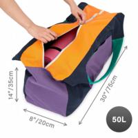 Sacs et sacoches de yoga grande capacité pour femme, sac de yoga en toile extra large avec fermeture éclair intégrale, 3 poches zippées, résistant à l'eau